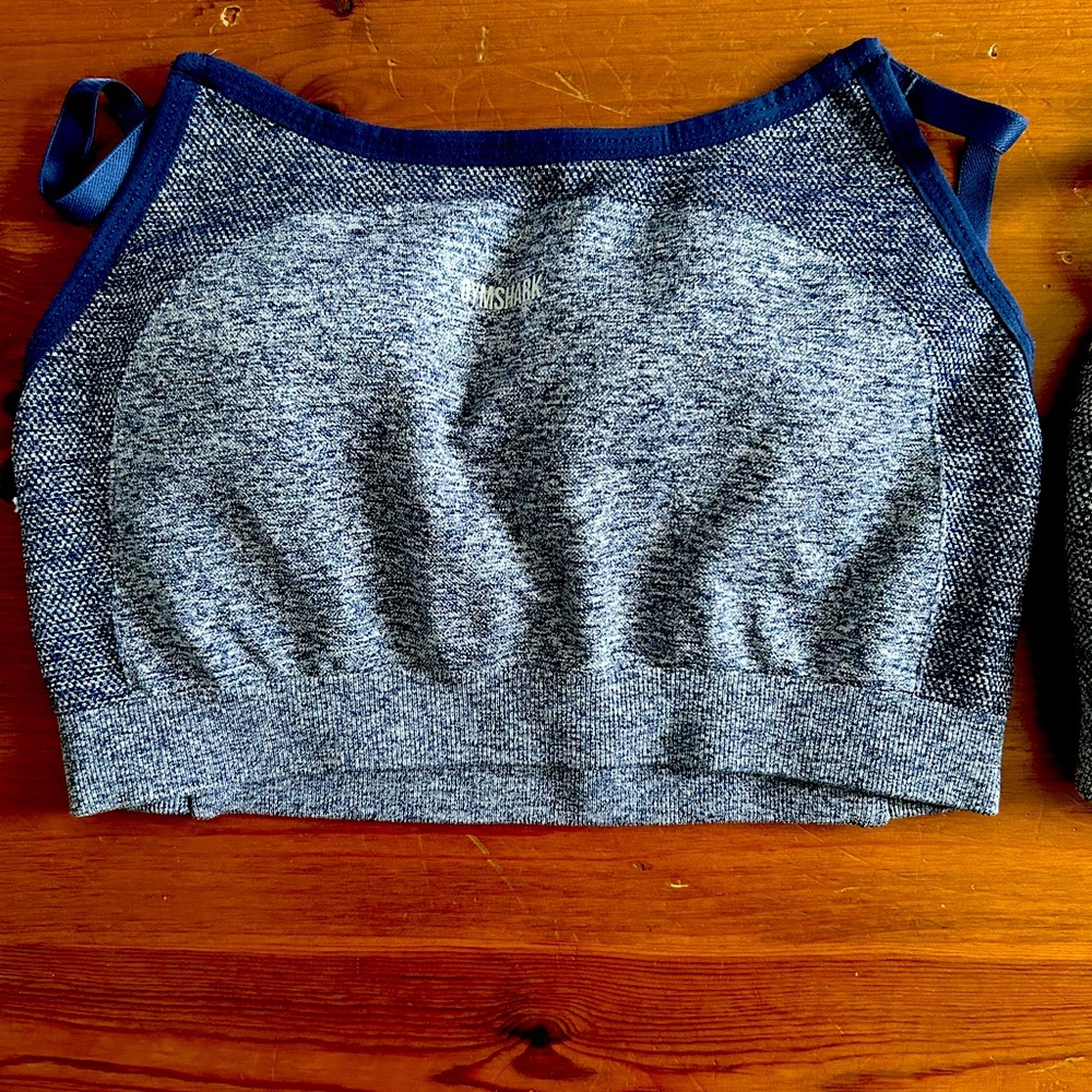 Blue gymshark sports bra . Size medium